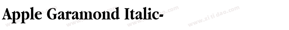 Apple Garamond Italic字体转换